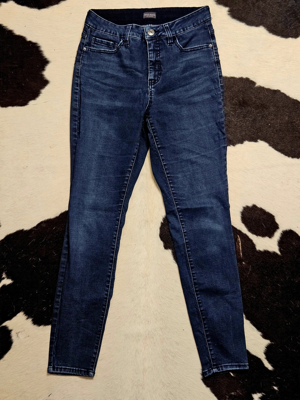 BOLD elements Women's Skinny Jeans - Dark Blue Wash